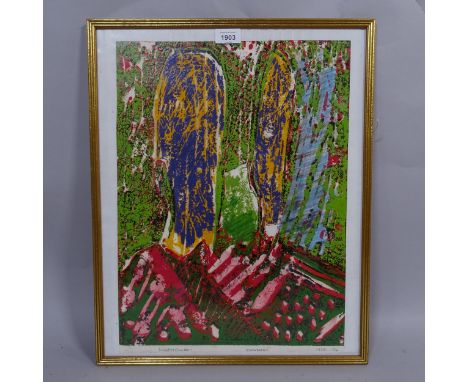 Keith Gretton (born 1934), print, conversation, signed in pen, 1995, no. 2/4, image 47cm x 35cm, framedSlight discolouration 