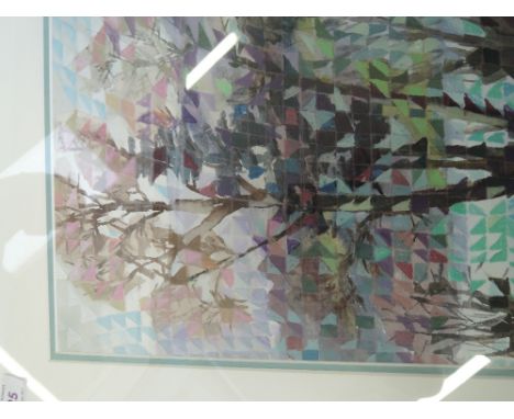 An abstract mixed medium entitled Fractured Tree by B M Kaye