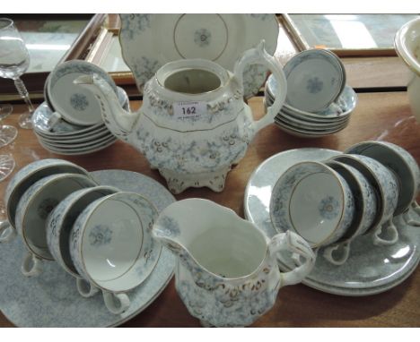 A part vintage tea service and similar Crown Staffordshire plates 