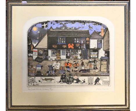Graham Clarke (Cornish/British, b.1941), The Crabritainian Embassy , colour aquatint, signed, inscribed and numbered 182/250,