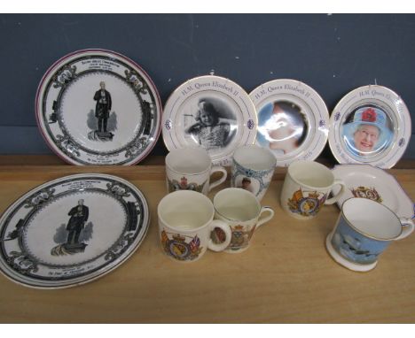 2 x Victorian commemorative Railway jubilee Darlington plates along with other commemorative wares