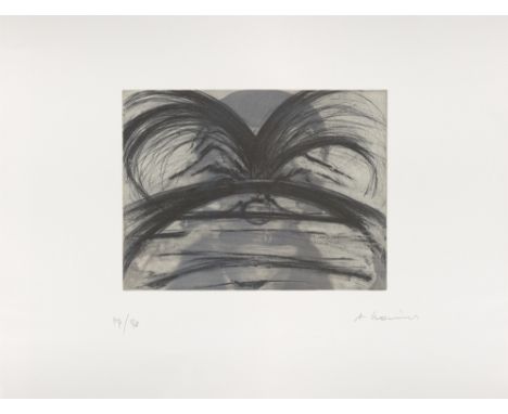 Arnulf Rainer (Baden bei Wien 1929 – lebt in Enzenkirchen und auf Teneriffa). „Beim Zahnarzt“. 1995Radierung auf Velin.  31,2