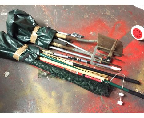 A selection of garden tools.