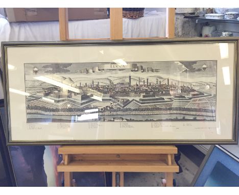 An original print The South Prospect Of Lucca