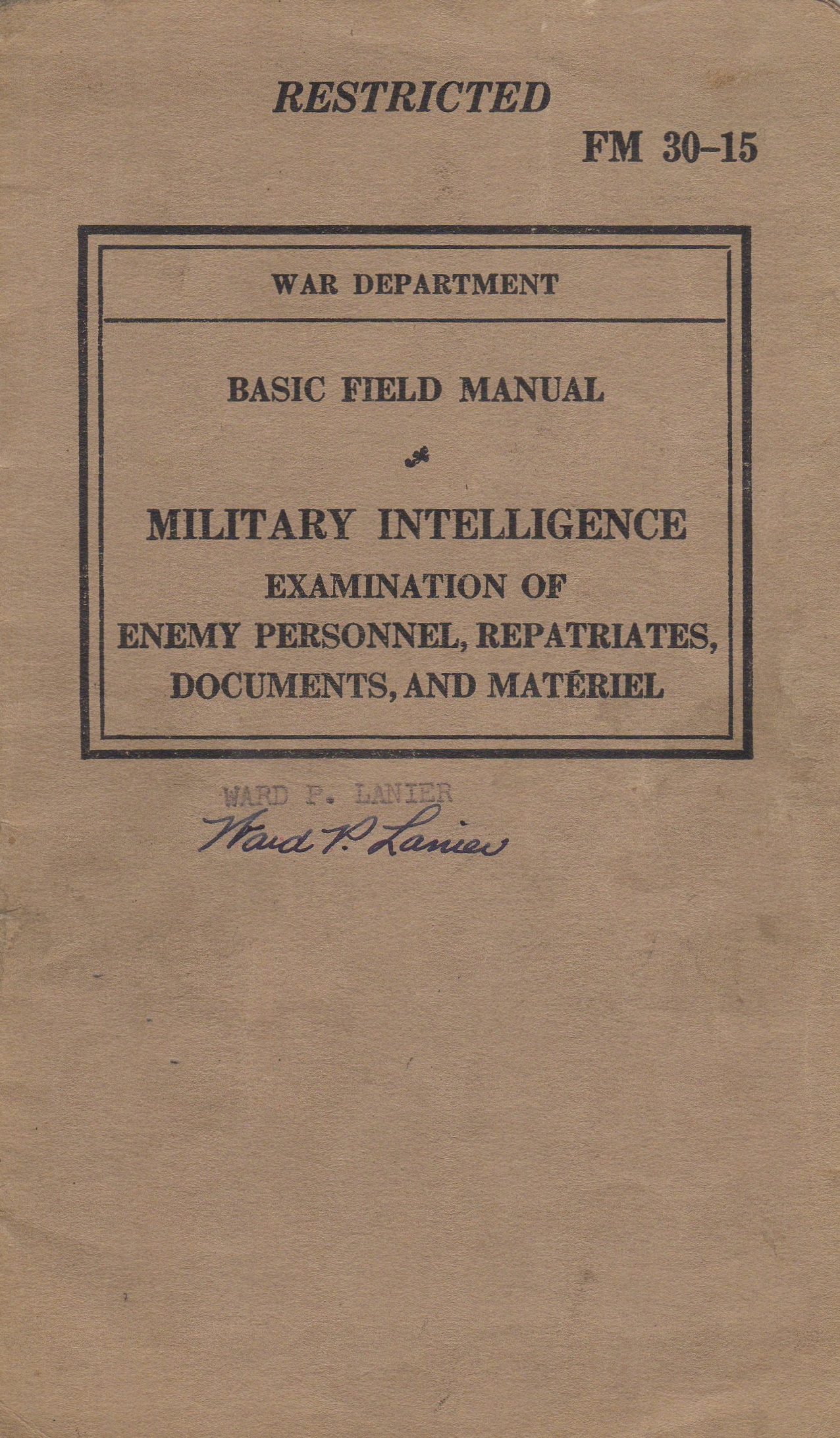 WORLD WAR II: A large selection of Counter Intelligence Corps (CIC ...