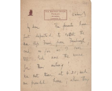 DU MAURIER DAPHNE: (1907-1989) British Author. Three A.Ls, each two pages, 8vo, each being part of a longer letter (no longer