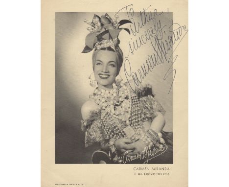 ACTRESSES: Selection of vintage signed 8 x 10 photographs and a few smaller by various film actresses including Carmen Mirand