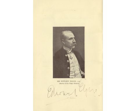 ELGAR EDWARD: (1857-1934) English Composer. A good printed 8vo Souvenir programme for the fourth annual Music Festival held b