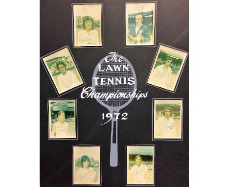 TENNIS: Small selection of eight individually signed colour 3.5 x 5 photographs by various tennis players, all of whom partic