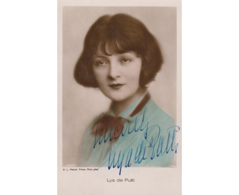 PUTTI LYA DE: (1897-1931) Hungarian Film Actress of the silent era, noted for her portrayal of vamp characters. An excellent 