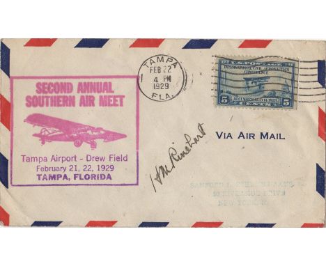 HINTON WALTER: (1888-1981) American Pioneer Aviator, pilot of the NC-4 seaplane on the first Transatlantic flight, commanded 