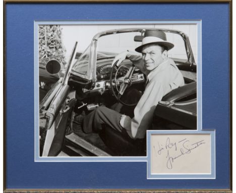 SINATRA FRANK: (1915-1998) American Singer & Actor, Academy Award winner. Vintage blue ink signature and inscription ('Hi Reg