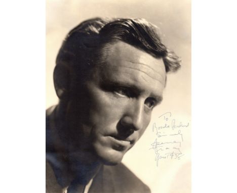 TRACY SPENCER: (1900-1967) American Actor, Academy Award winner. Vintage signed and inscribed 10 x 13 photograph of Tracy in 