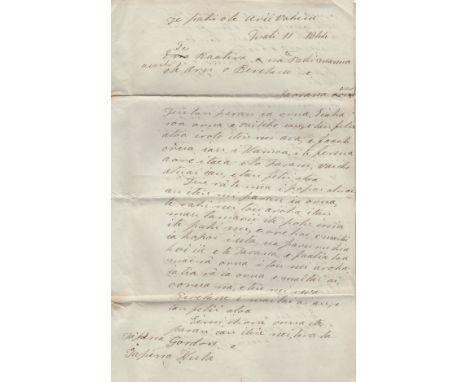 POMARE IV: (1813-1877) Queen of Tahiti 1827-77. L.S., Pomare, three pages, folio, on board 'the little vessel of the Queen' (