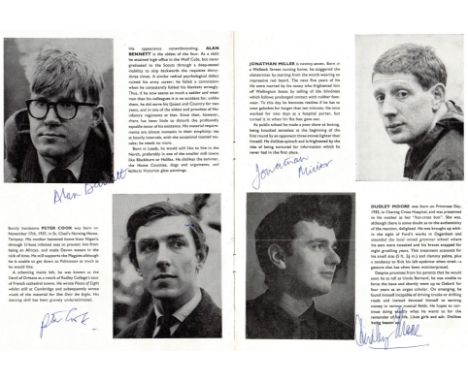 BEYOND THE FRINGE: A printed 8vo programme for a performance of the comedy stage revue Beyond the Fringe at the Fortune Theat