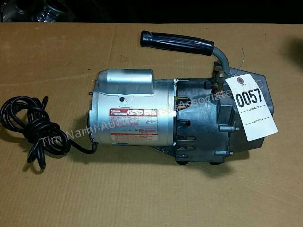 Dayton model 4z577 refrigeration vacuum pump