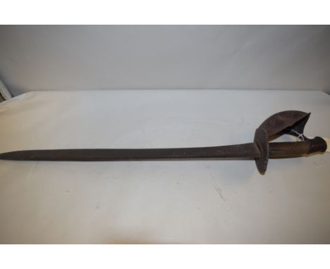 A German M1850 naval boarding cutlass, by Clemen & Jung, no scabbard and distressed.