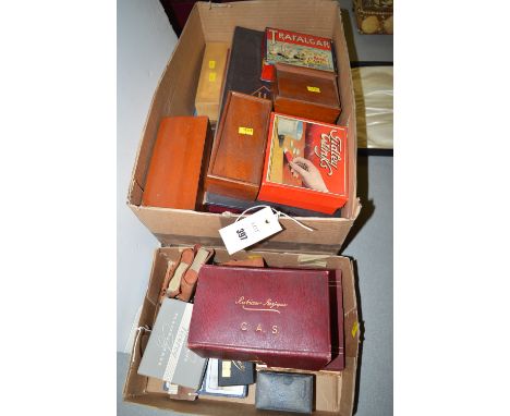 Games, to include: chess; draughts; playing cards; Trafalgar by F.H. Ayres; and others.