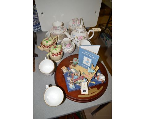 A Royal Worcester 'Mikado' pattern tea service; together with an ornament celebrating the centenary of Peter Rabbit.
