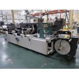 2002 Digicon Omega 13" Finishing System S/N 9979 w/ Roll Feed Stand, Slitting and Rewinding, (2) Die