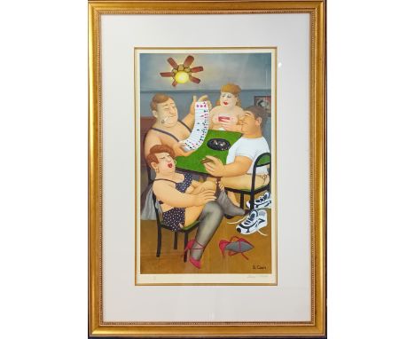 Beryl Cook (1926-2008) limited edition print 'Strip Poker' 71/650, with certificate of authenticity, published by Alexander G