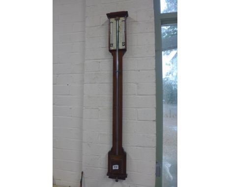 A stick barometer by Negretti and Zambra London, 101cm tall 