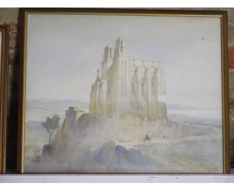 A George William Knight watercolour, Architect artist for Stanley Peach and Partners Ecklestone Square winner Lutchens Archit