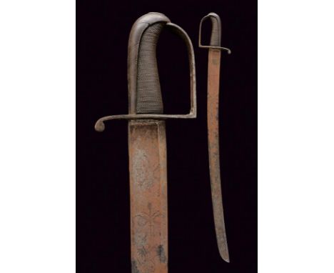 dating: circa 1800 provenance: Kingdom fo Italy (Napoleonic), Wide, slightly curved, single-and false-edged blade, surface ru