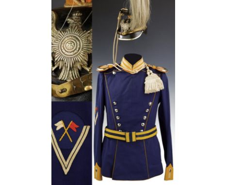dating: circa 1900 provenance: Prussia, Leather body. A silver Prussian eagle on the front, with the star of the Order of Bla