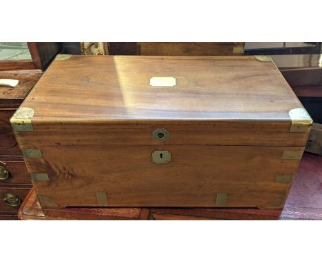 CAMPHORWOOD TRUNK, 74cm x 40cm x 32cm H, 19th century with a rising lid of compact proportions. 