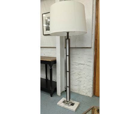 STANDARD LAMP, 168cm H including shade, on marble base. 