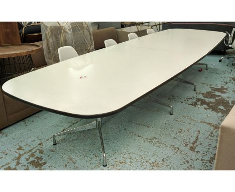 VITRA EAMES SEGMENTED TABLE, by Charles and Ray Eames, 426cm x 125cm x 72cm approx. 