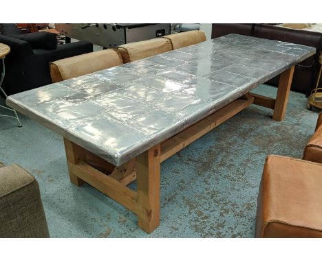 AVIATOR STYLE DINING TABLE, 275cm x 102cm x 76cm, contemporary. 