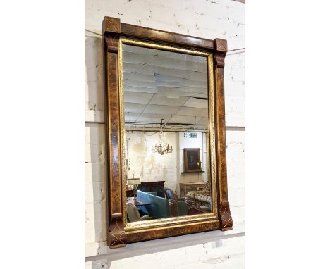 WALL MIRROR, 54cm x 86cm H, of compact proportions, Victorian aesthetic movement with gilt simulated wood frame. 