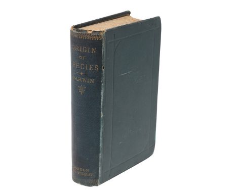 Charles Darwin. On the Origin of Species by Means of Natural Selection, sixth edition, half-title, folding diagram, publisher