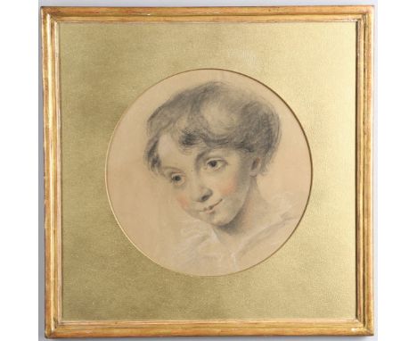 bust length, pastel and charcoal,1818  29.5 cm dia.  Henrietta M-B (1809 - 1860), sister of EBB, born at Hope End, Herefordsh