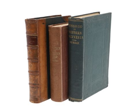 A. W. Murray. Missions in Western Polynesia, first edition, 6 lithographed plates, tissue guard to frontispiece, map, 16pp. p
