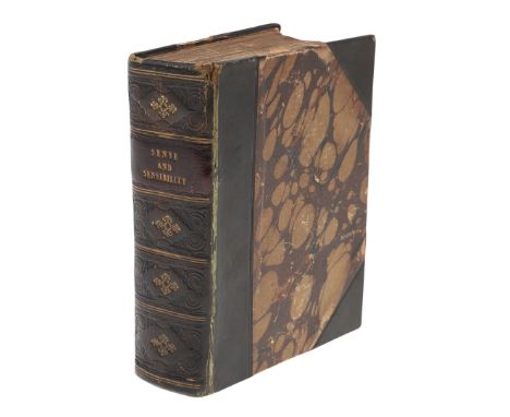 Jane Austen. Sense and Sensibility, 2 volumes in one, half title, contemporary half calf, 12mo, London: H.G. Clarke & Co., 18