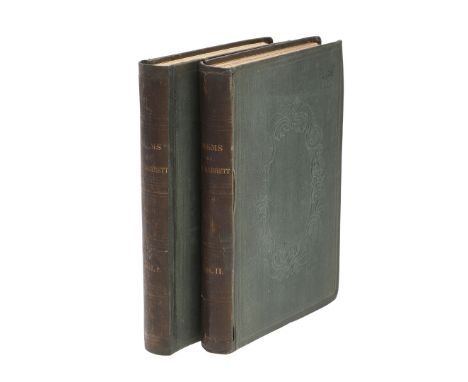 Elizabeth Barrett Browning. Poems, 2 volumes, first edition, volume one with the front free endpaper inscribed, 'O. M. Barret