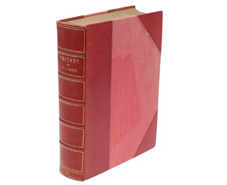 W.G. Grace. Cricket, first edition, presentation Edition de Luxe, signed by the author, engraved portrait frontispiece, numer