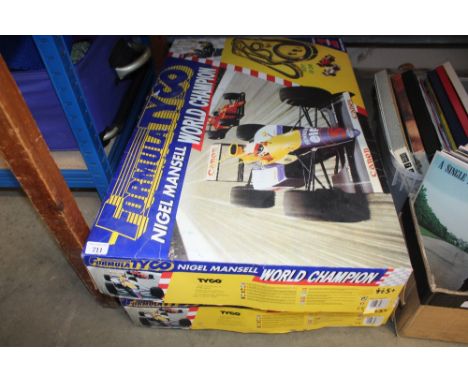 Two Nigel Mansell Scalextric sets (unknown if complete)