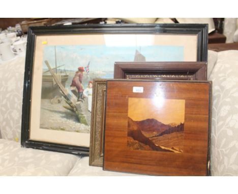 A framed and glazed colour print 'Rule Britannia'