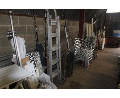 An aluminium step  ladder 