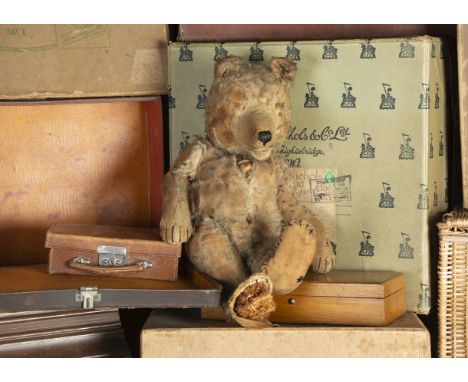 Albrecht - a 1930s Steiff Teddy Baby, with rare curly blonde wool push, shorter wool plush muzzle and tops of feet, black sti