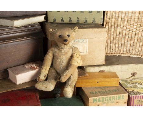 Ennismore - an early Steiff Teddy Bear circa 1910,  with blonde mohair, black boot button eyes, pronounced muzzle, black stit