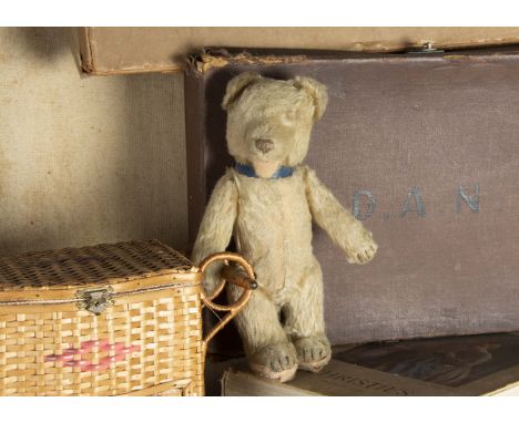 Little Brightwell - a 1950s Steiff Teddy Baby,  with pale blonde mohair, short mohair muzzle and top of feet, open felt mouth
