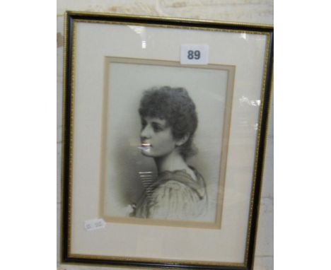 19th c. opaltype portrait of an unknown lady by an unknown artist