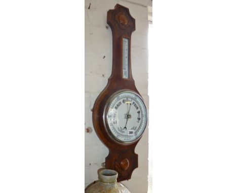 Oak 'banjo' barometer