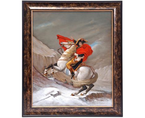 Jan van der Meer (1942-)Napoleon Crossing the Alps, aka Napoleon at the Saint Bernard Pass, copy after Jacques-Louis David, p