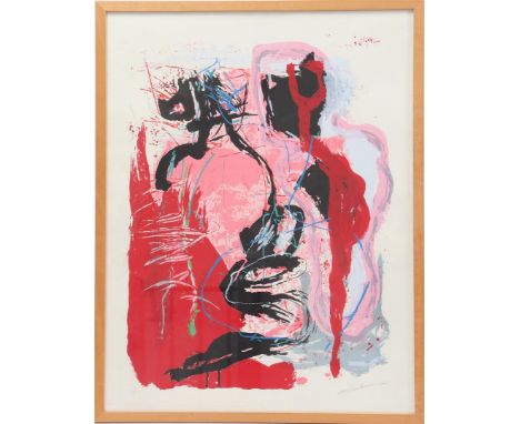 Kees van Bohemen (1928-1985)Composition, color lithograph 30/60, outer size 83x63 cm